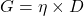  G = \eta \times D 