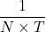  \dfrac{1}{N \times T} 