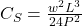 C_S = \frac{w^2 L^3}{24 P^2}