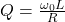 Q = \frac{\omega_0 L}{R}