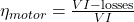 \eta_{motor} = \frac{V I - \text{losses}}{V I}