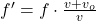  f' = f \cdot \frac{v + v_o}{v} 