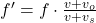 f' = f \cdot \frac{v + v_o}{v + v_s} 