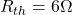  R_{th} = 6 \Omega 