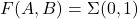  F(A,B) = \Sigma(0,1) 