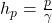 h_p = \frac{p}{\gamma} 