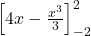  \left[ 4x - \frac{x^3}{3} \right]_{-2}^{2} 