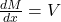  \frac{dM}{dx} = V 
