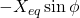  -X_{eq}\sin\phi 