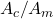  A_c / A_m 