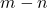  m - n 