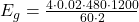  E_g = \frac{4 \cdot 0.02 \cdot 480 \cdot 1200}{60 \cdot 2} 