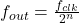 f_{out} = \frac{f_{clk}}{2^n} 