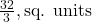  \frac{32}{3} , \text{sq. units} 