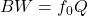 BW = f_0 Q