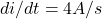  di/dt = 4 A/s 