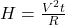 H = \frac{V^2 t}{R}