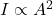  I \propto A^2 