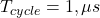T_{cycle} = 1 , \mu s