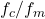  f_c / f_m 