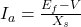  I_a = \frac{E_f - V}{X_s} 