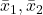  \bar{x}_1, \bar{x}_2 