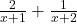 \frac{2}{x+1} + \frac{1}{x+2}