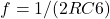  f = 1/(2πRC√6) 