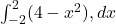  \int_{-2}^{2} (4 - x^2) , dx 