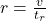  r = \frac{v}{t_r} 