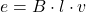  e = B \cdot l \cdot v 