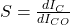  S = \frac{dI_C}{dI_{CO}} 