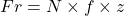  Fr = N \times f \times z 