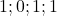  1 ; 0 ; 1 ; 1 