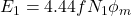  E_1 = 4.44 f N_1 \phi_m 