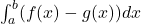  \int_{a}^{b} (f(x)-g(x)) dx 