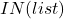  IN (list) 