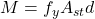  M = f_y A_{st} d 