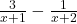 \frac{3}{x+1} - \frac{1}{x+2}