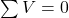  \sum V = 0 